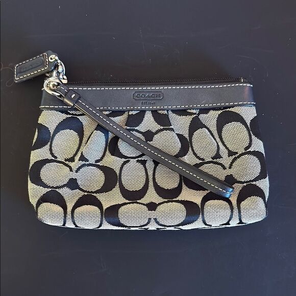 Coach Black and Gray Wristlet - Picture 1 of 4
